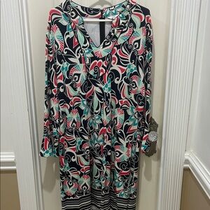 Crown & Ivy Multicolor Long Sleeve Dress
